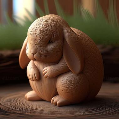 3D model bunny 3d model (STL)